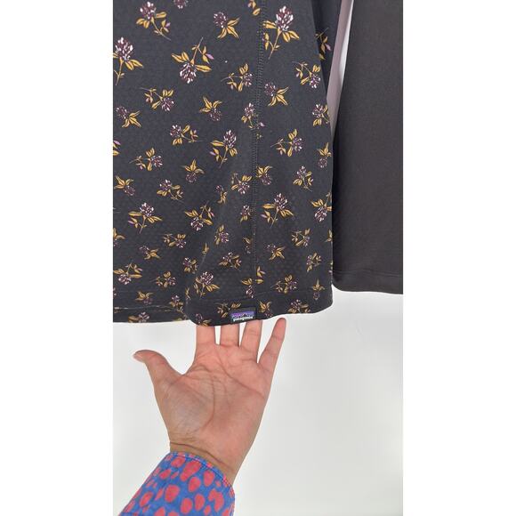 Patagonia Capilene Midweight Crew Top baselayer from cool to cold size S floral - Picture 8 of 9